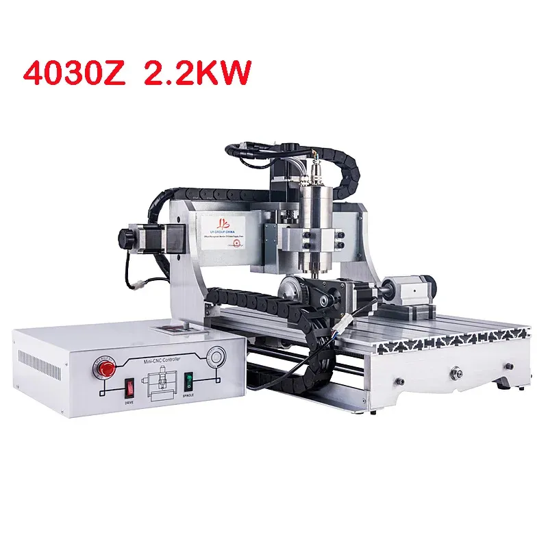 LY CNC Engraving Machine 3 Axis 4 Axis 4030Z 2.2KW Mini CNC Wood Router Engraver Upgrade 2.2KW 400x300mm Wood Carving Milling Machine