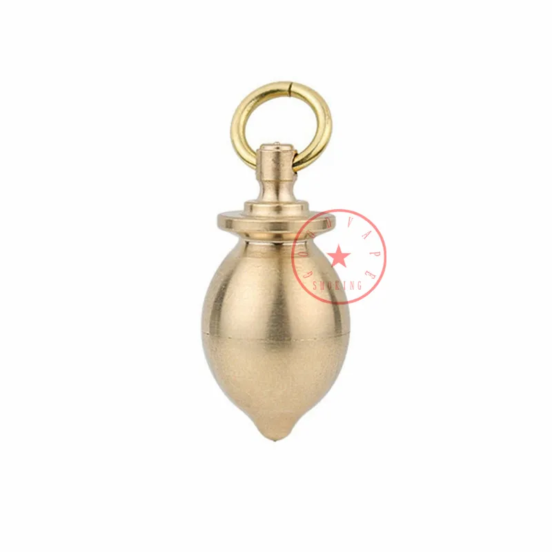 New Style Mini Brass Smoking Dry Herb Tobacco Spice Miller Pill Storage Bottle Stash Case Portable Bomb Shape Key Ring Pendant Container Jars Tank