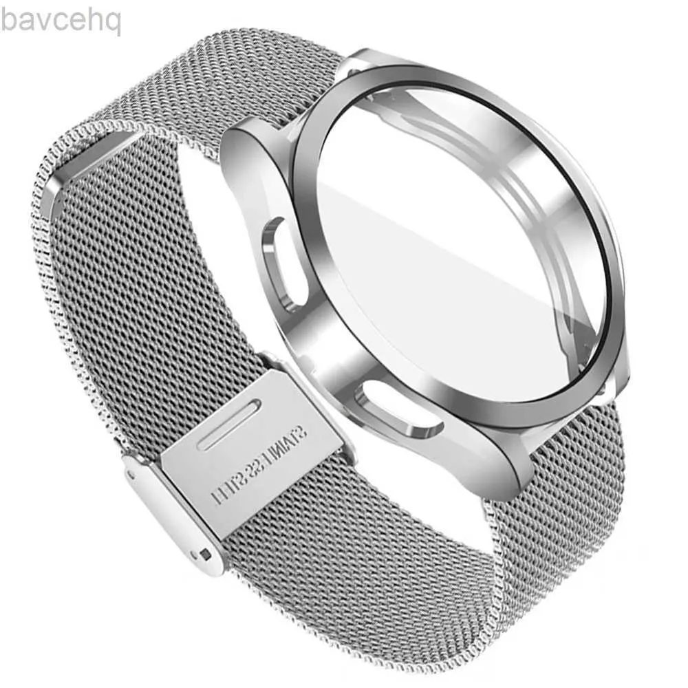 Samsung Galaxy Watch 5Pro 45mm 6 5 4 44mm 40mmストラッププロテクタースチールメッシュストラップ6 4クラシック43mm 47mm 42/46mm 24323に適したウォッチバンド