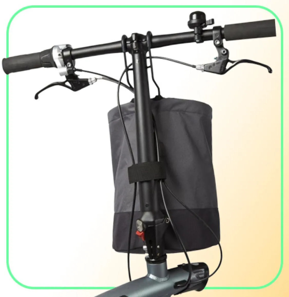 Folding Bike Basket Whole Storable Gray Convenient Storage Solution for Bicycles1367457