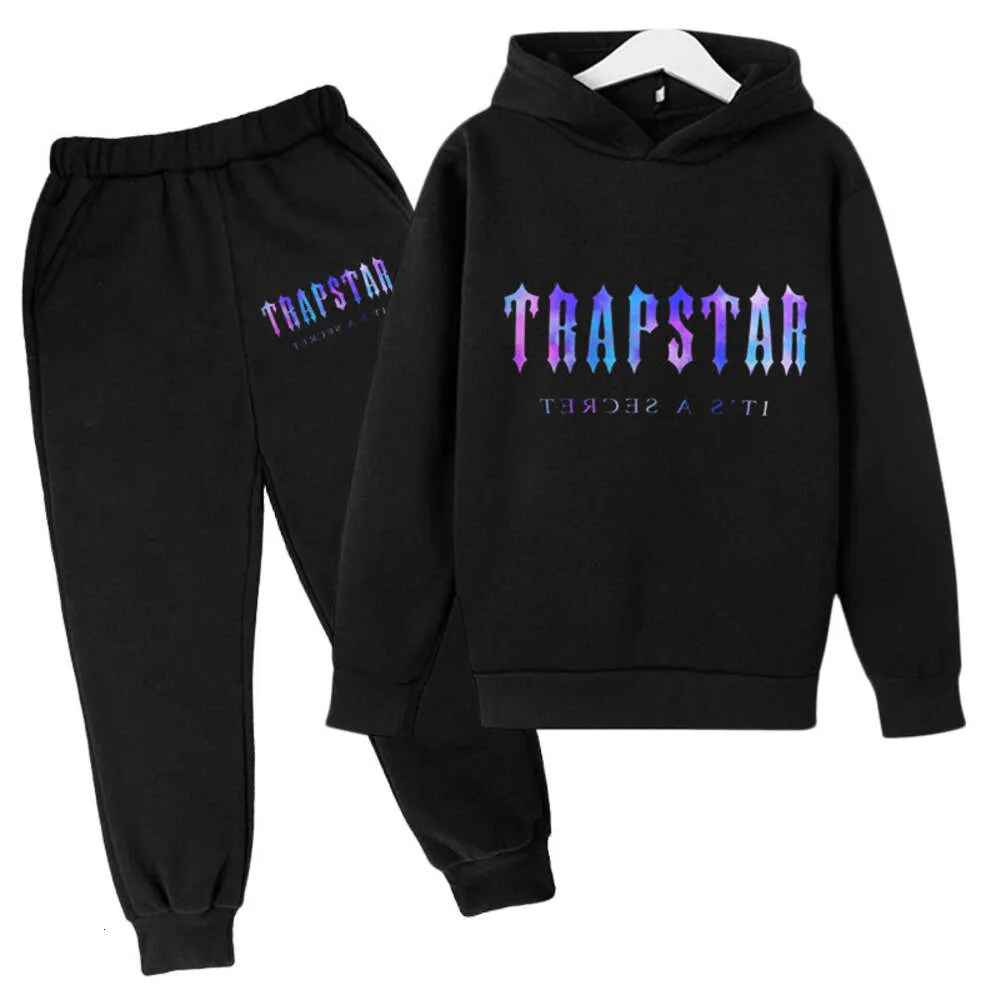 Kids Trapstar Tasarımcı Trailtsits Bebek giysileri Seti Toddler Sweater Kapşonlu 2 Parçalı Kız Kızlar Gençlik Çocukları Hoodies Trend Fashion