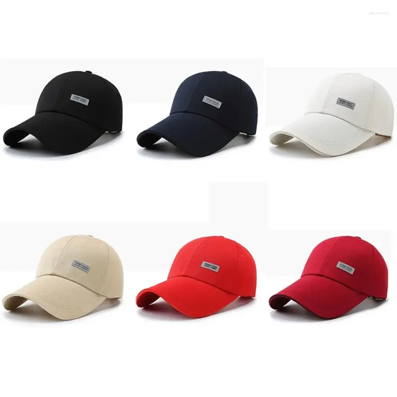 Ball Caps Adjustable Baseball Cap Fashion Solid Color Long Brimmed Dad Hat Versatile Bonnet Spring Summer