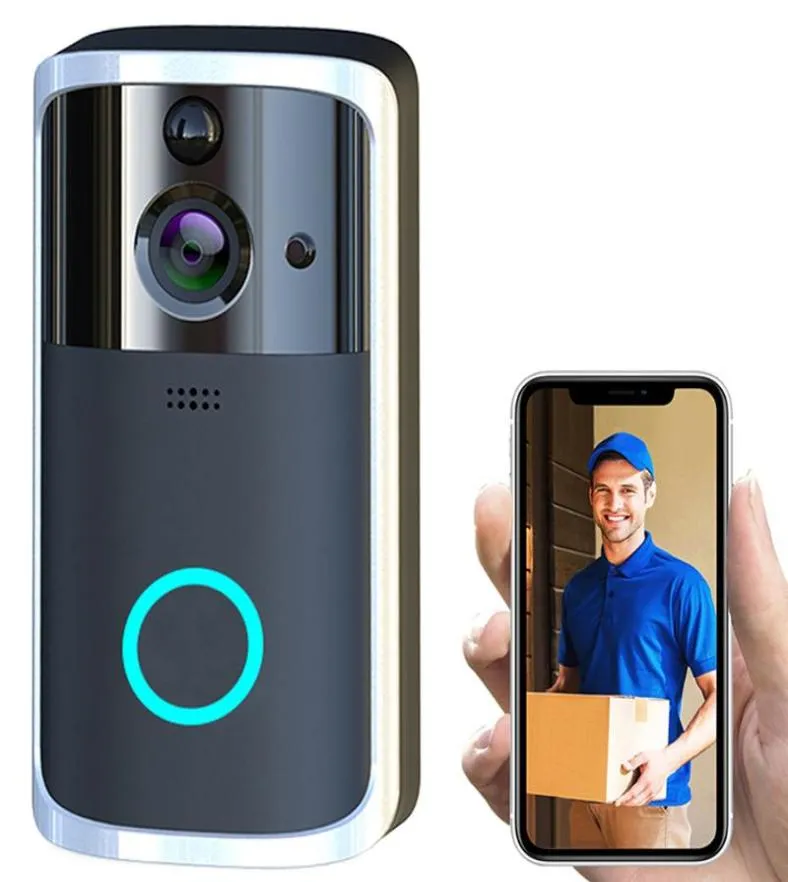 Téléphones vidéo WiFi Visual Phone Bell sans fil Smart Doorbell Caméra 2way Audio Infrarouge Night View PIR Motion Sensor3150445
