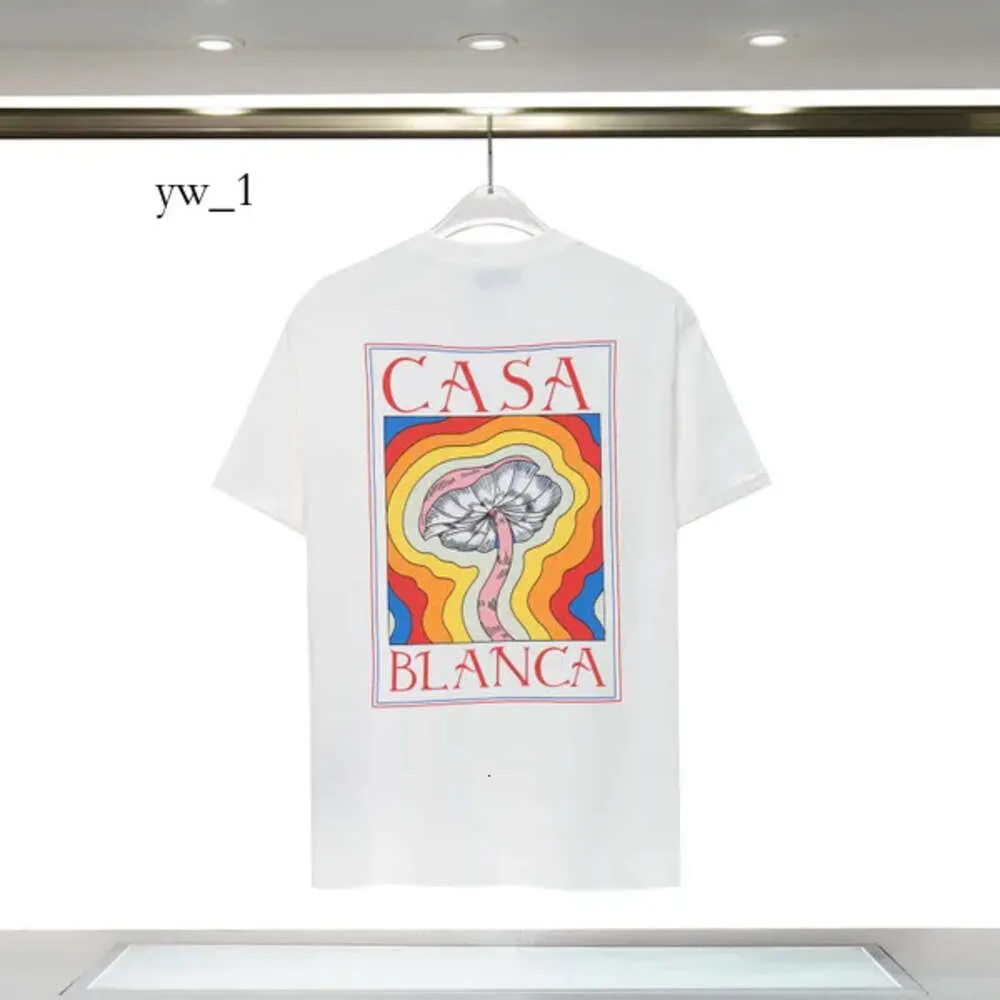 Casa blanca män skjortor designer t skjortor casablanc skjorta siden sommar korta ärmar bomull casa tees mode trend varumärke casablanc komfort 100% bomull USA storlek 3603