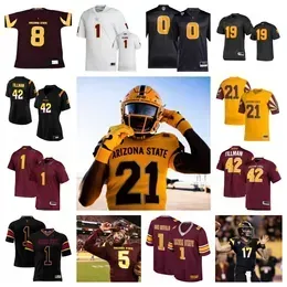 2023 State Sun Devils Football Jersey 93 Tristan Monday 29 Shawn Russ 23 Keontez Bradley 13 Josiah Cox 45 K`vion Thunderbird 73