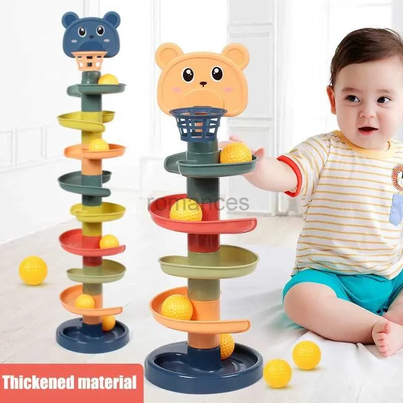 Sorting Nesting Stacking toys Early Education Baby Toys Sliding Ball Tower Puzzle Rotating Track Childrens Gifts 24323