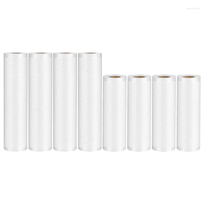 Sacos de armazenamento AT35 Vacuum 8 Pack Food Saver Bag Rolls 4 Roll 8X16.5 Inch e 11X16.5 Vac para