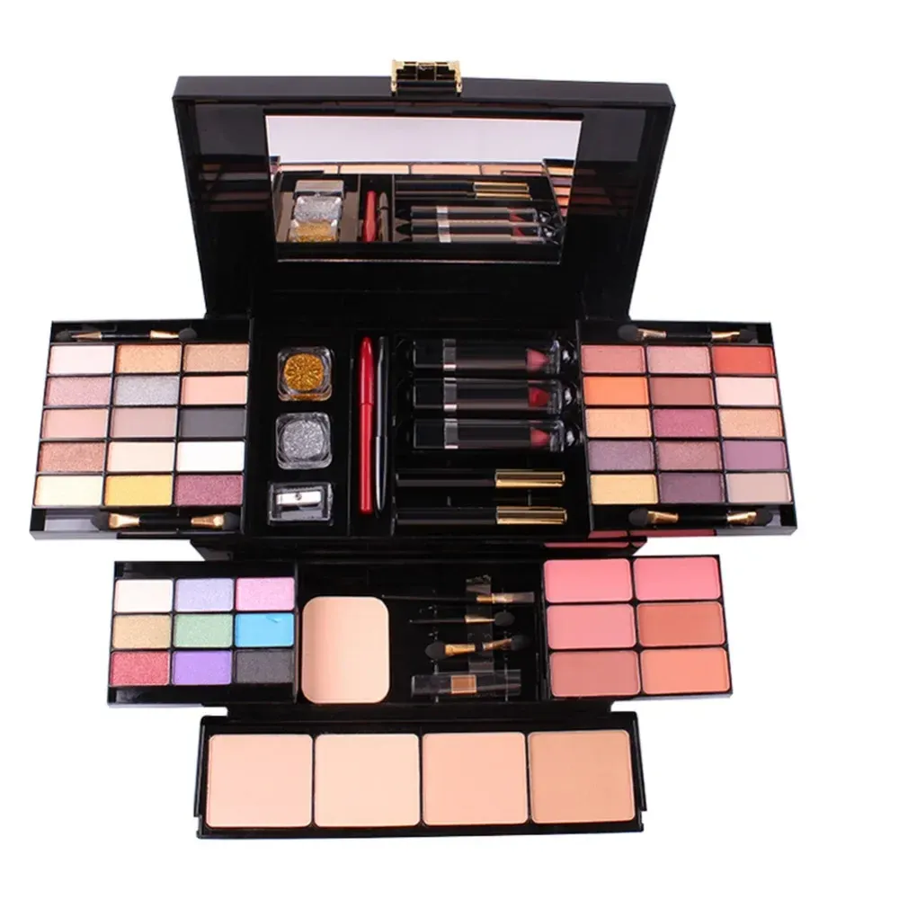 Shadow MISS ROSE coffret de maquillage professionnel imperméable ombre à paupières brillant à lèvres fard à joues fond de teint poudre Kit cadeaux de noël cosmétiques