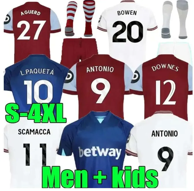 LANZINI 23 24 25 Soccer Jerseys WEST HAMS BOWEN 7 SCAMACCA ings L.PaquetA KEHRER BENRAHMA ANTONIO FORNALS EMERSON WARD-PROWSE men kids Football Shirt