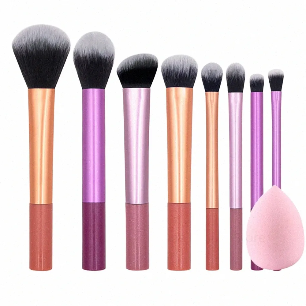 8pcs Profilowy zestaw pędzla makijażu miękki puszysty proszek Foundati CTOUR Blush Ccealer Ckseshadow Zestaw do mieszania narzędzia piękności F8L6#