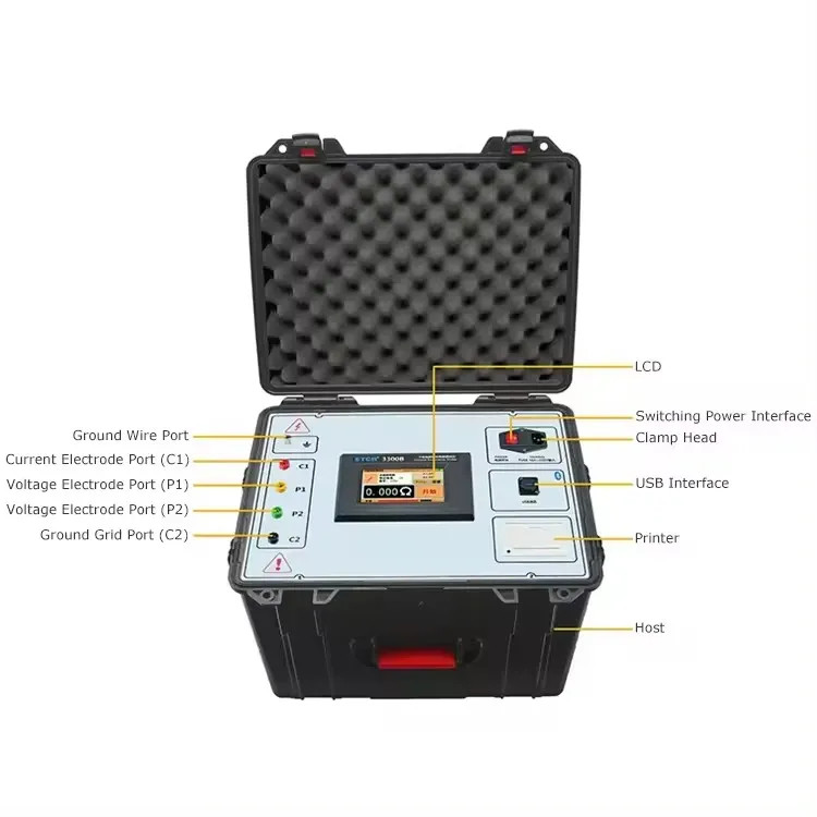 ETCR3300B Digitale grootschalige aardingsraster Aardingsweerstandstester Meter voor aardingsweerstandsmeting