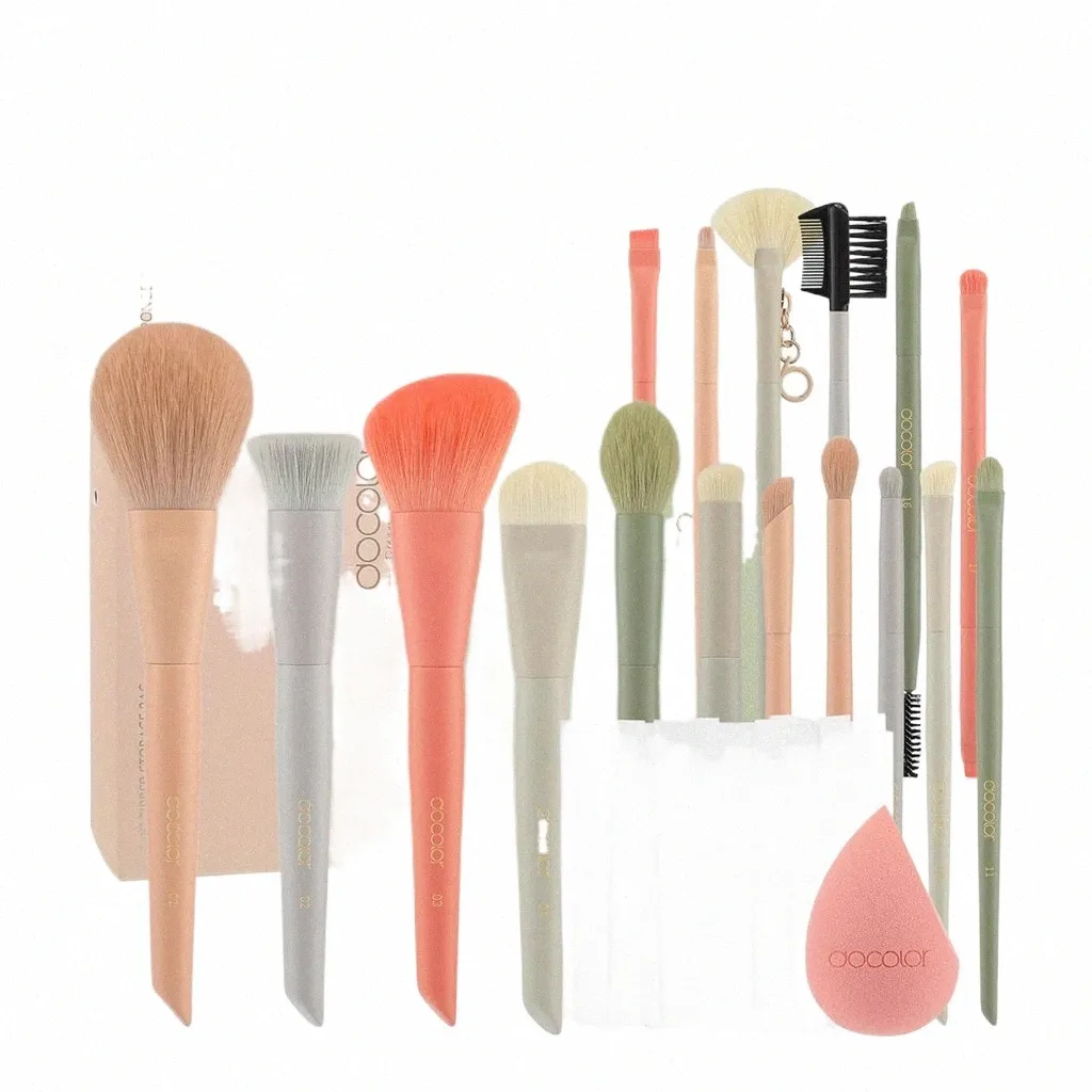 docolor Makeup Brushes 17pcs Makeup Brush Set Synthetic Foundati Brush Powder Ctour Eyeshadow Liner Blending Highlight Tool f3a8#