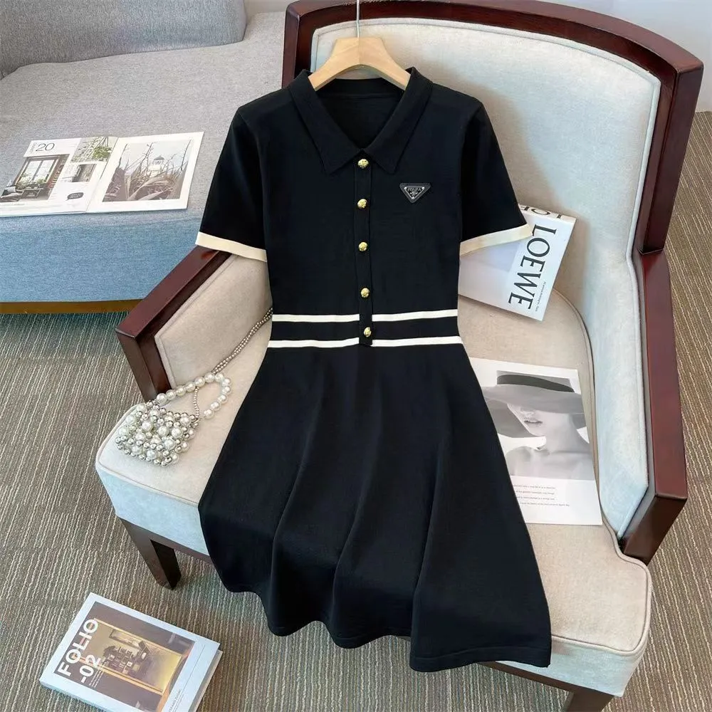 Nouvelle femme designer robe whitedress hepburn hepburn petit noir de fête pour enfants new feels taie mince glace silk tricot robe 2040