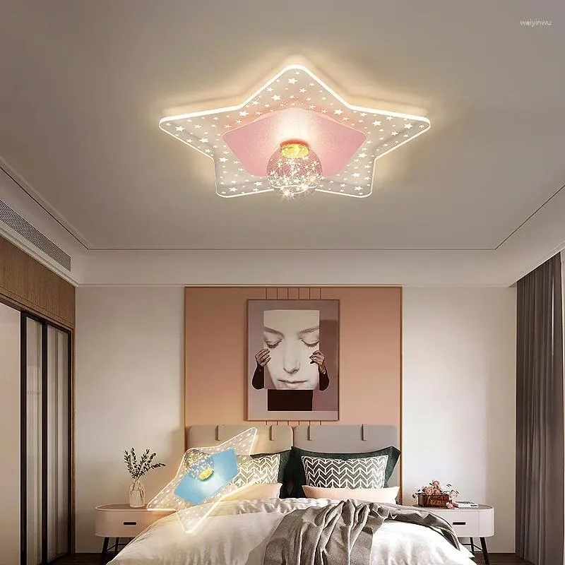 Ceiling Lights Modern Romantic Children's Room Lamps Nordic Simple Princess Decor Warm And Girl Boy Bedroom