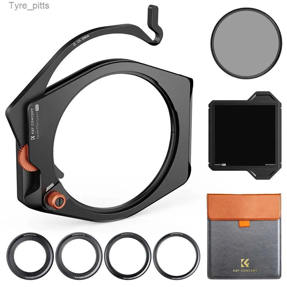 Filters The K F Concept Square Filter Holder System Pro Kit (95mm CPL Filter+Square ND1000 Filter+4 Filter Adapter Rings) is suitable for camera lensesL2403