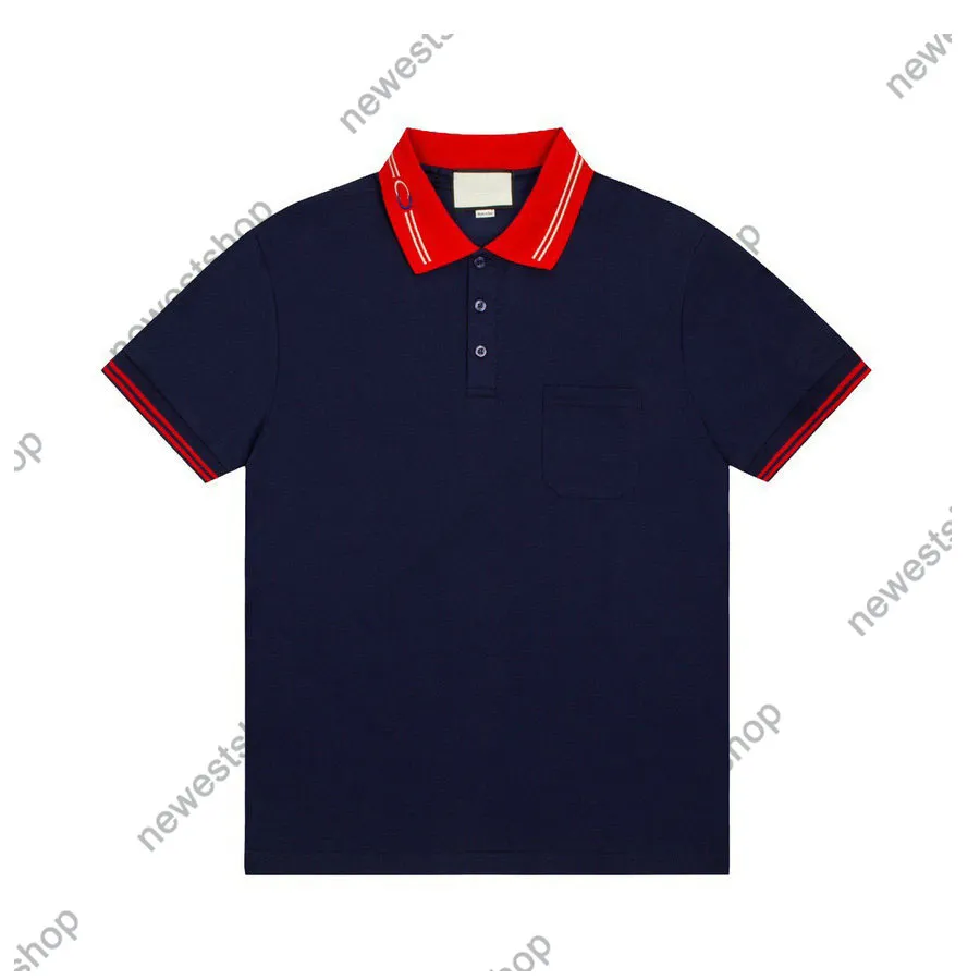 24SS Hommes Designer Tee Polos Hommes Lettre de broderie Imprimer Polos à manches courtes T-shirts Coton Femmes Bleu Blanc Col rabattu T-shirt classique 3XL XXXL