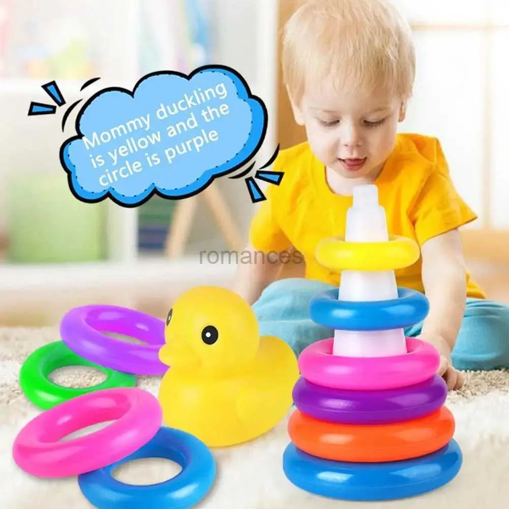 Sorting Nesting Stacking toys Animal Rainbow Ring Tower Staircase Childrens Montessori Toys Early Education Teaching Assistance Wood Baby Gift 24323