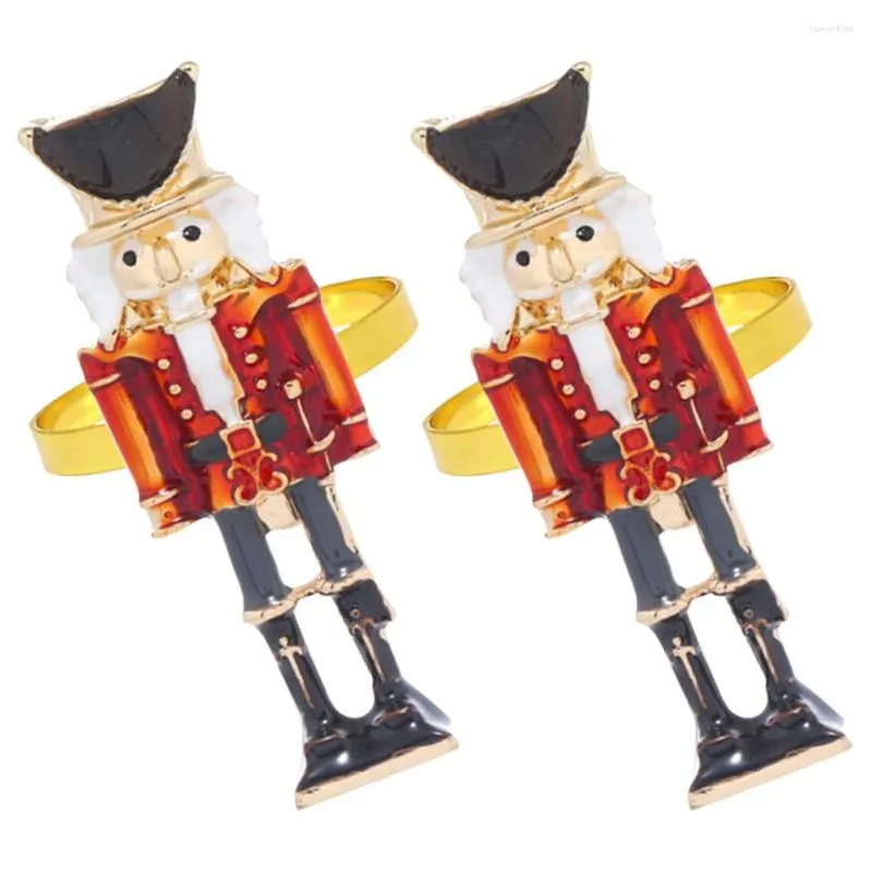 Tafelkleed 2 pc's kerstnap ringen decor vasthouden notenkraker buckle decors legering voor el banket