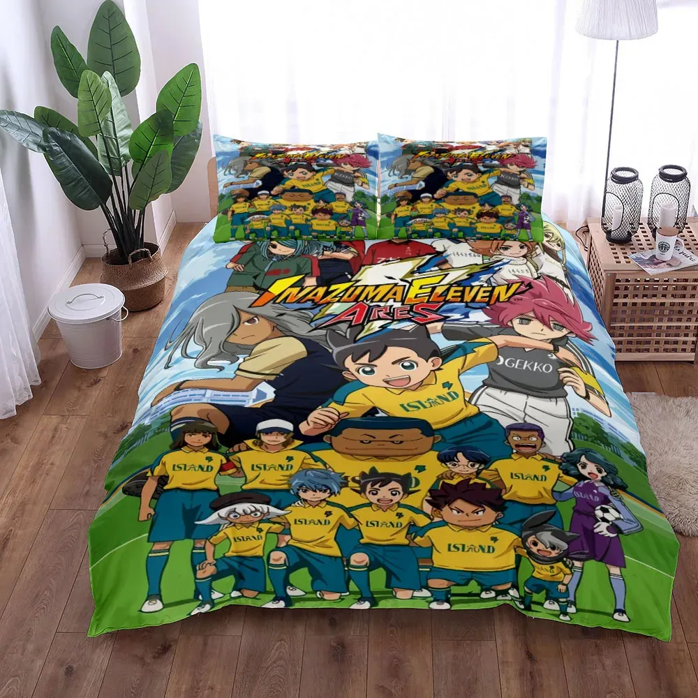 Set Inazuma Eleven Boys Duvet Cover SET King Queen Double Lince a letto singolo a taglia singola set tende a trasparente