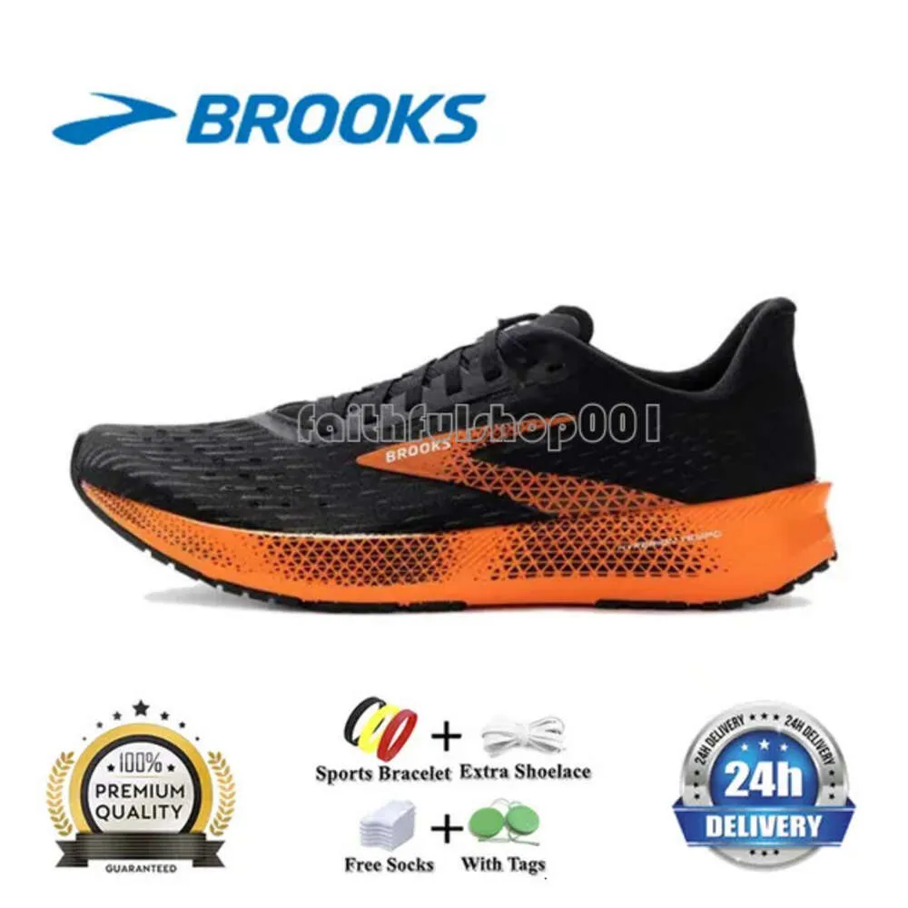 Scarpe da corsa Brook Cascadia 16 Scarpe da corsa Brooks da uomo Hyperion Tempo Triple Nero Bianco Arancione Mesh Moda Scarpe da ginnastica Outdoor Uomo Sport Sneakers Jogging Walking 172