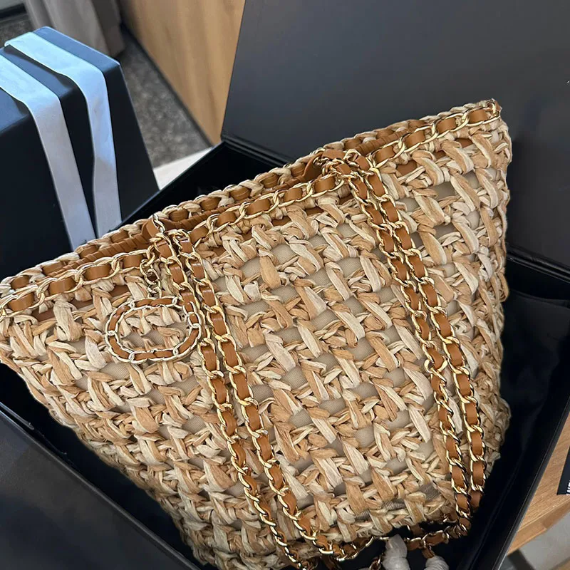 Woven Handbag Basket Bag Casual Handmade Woven Tote Bags Crocheter