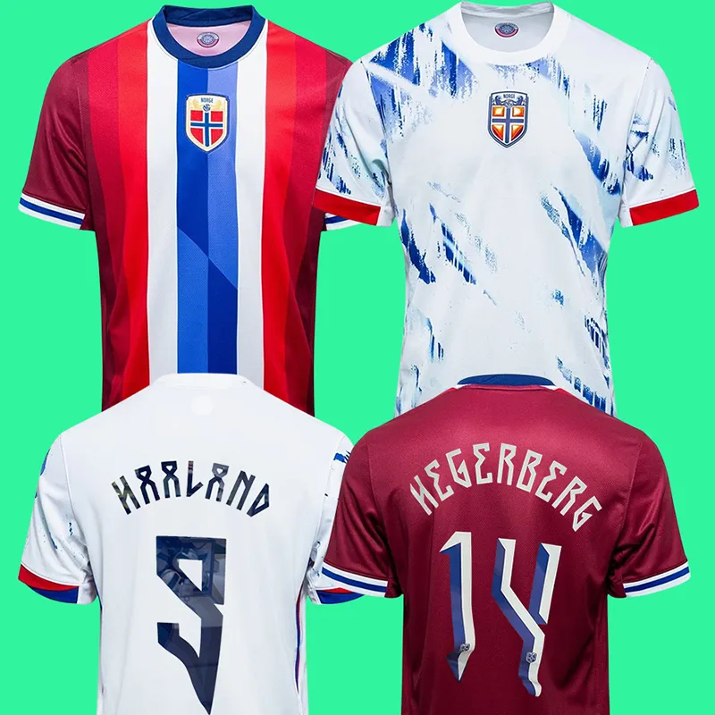 2024 Norge Soccer Jerseys Haaland 24 25 Noruega Odegaard Berge King Camisetas de Futbol National Elem