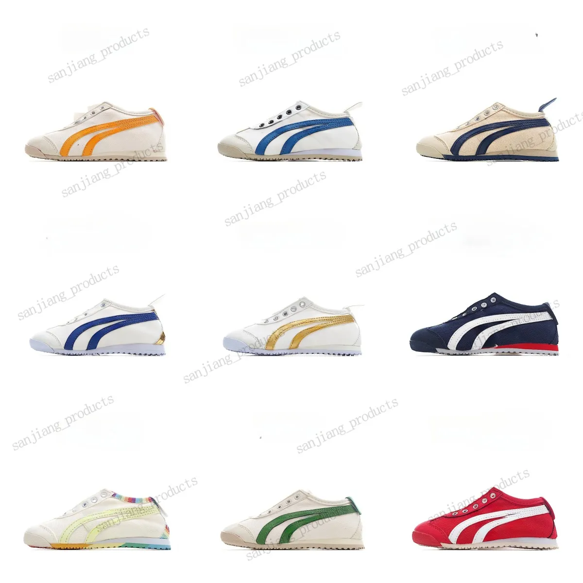 Onitsukkas Tiger Mexico 66 Lifestyle кроссовки детские кроссовки для мальчиков и девочек для малышей дизайнерские кроссовки черный, белый, синий, желтый, бежевый, низкие модные кроссовки, лоферы