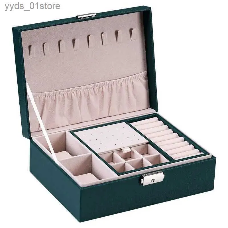 Boîtes à bijoux nouveau Design hiver mode Style boîte à bijoux en cuir cadeau de noël L240323
