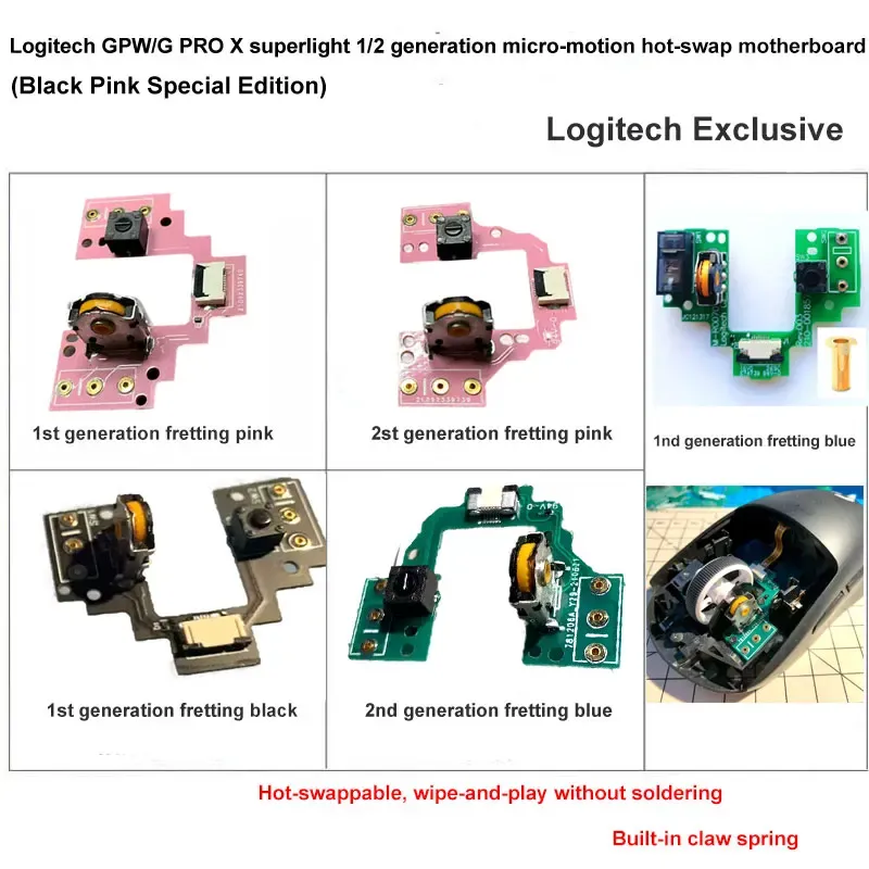 Mouse per logteh GPW/GPRO X superlight1/2 mouse da gioco wireless competitivo hotswap micromotion scheda madre edizione speciale