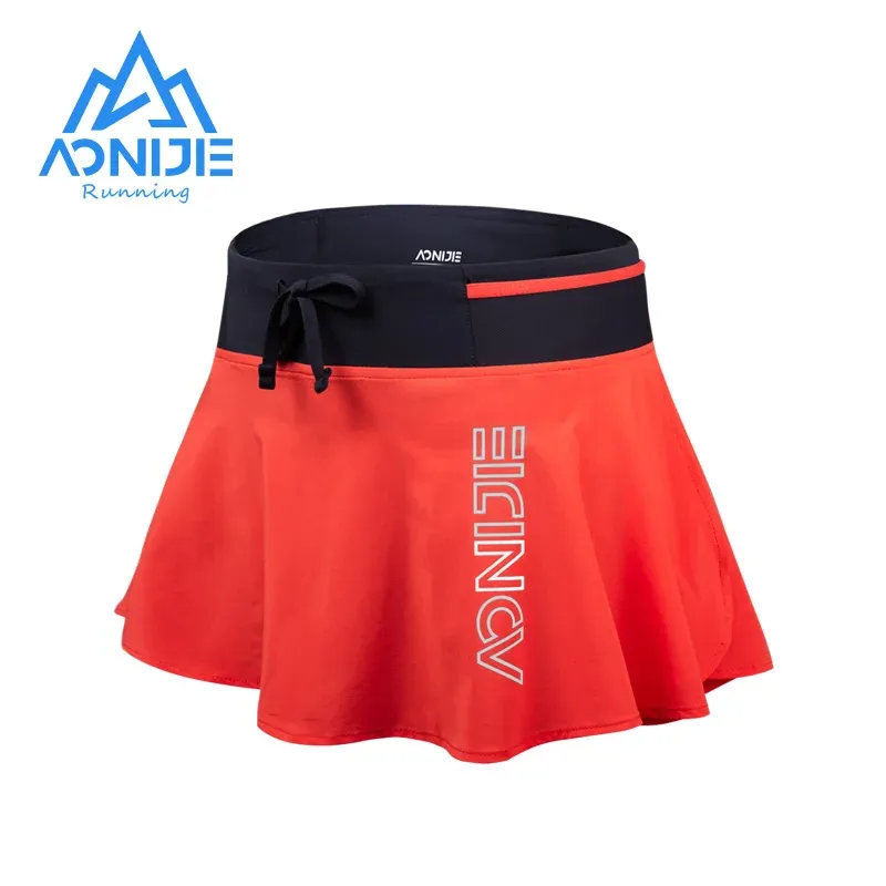 Shorts AONIJIE F5104 Frauen Weibliche Schnell Trocknende Sport Rock Pantskirt Mit Futter Unsichtbare Tasche Für Laufen Tennis Badminton Gym