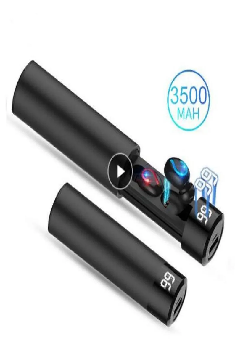 سماعات الأذن اللاسلكية TWS 3D Stereo Mini Bluetooth سماعات ماء IPX7 120H اللاسلكي 3500mAh LED Power5533220