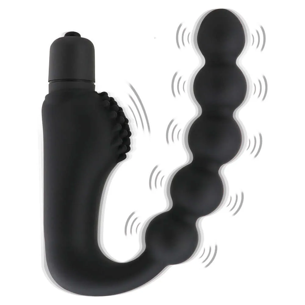 Giocattoli anali Granulare vibratore prostatico massaggiatore plug anale impermeabile stimolazione a 10 velocità glutei anale silicone adulto femmina maschio giocattolo del sesso