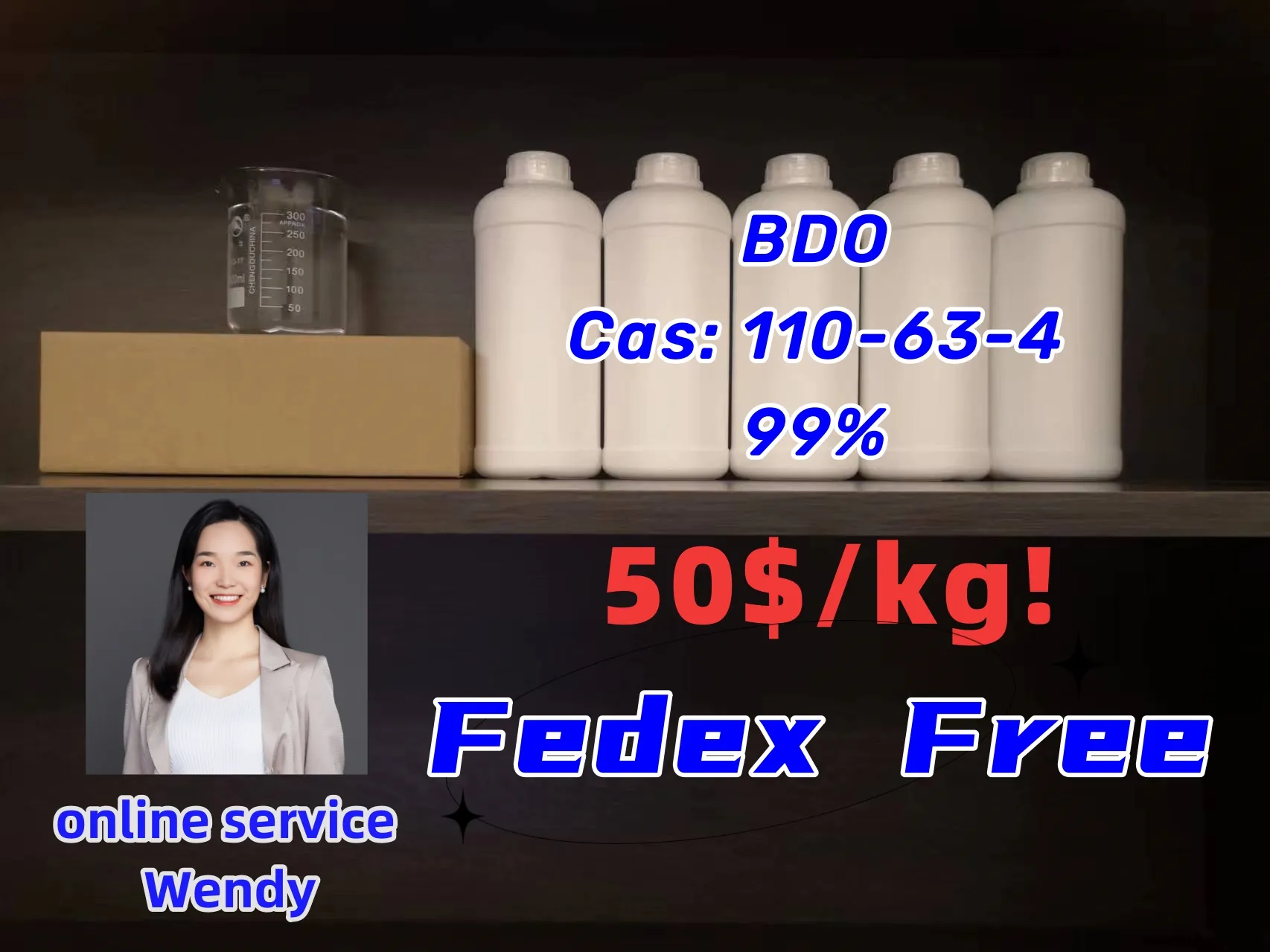 FedEx gratis frakt True 99% mycket renhet grossist 1 4 B glykol 14 bdo 14 bdo 14-b cas 110-63-4 1, 4-diol 1 4-butanediol l 14b 1,4-butylen glykol BDO Factory Direct Sale V0026