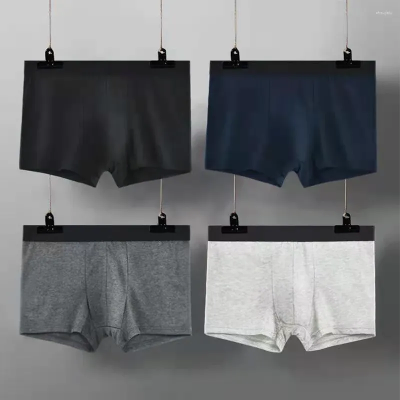 Unterhosen 1pc Männer Höschen Farbblock Unterwäsche Boxer Briefs Sexy Atmungsaktive Elastische U-konvexen Beutel Boxer Shorts Männlich