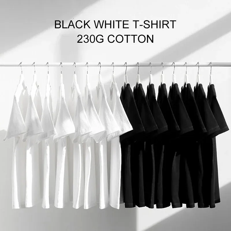 Homem camisetas manga curta algodão branco preto cor sólida casual mulheres unisex casa roupas tops camiseta simples clássico básico 240313