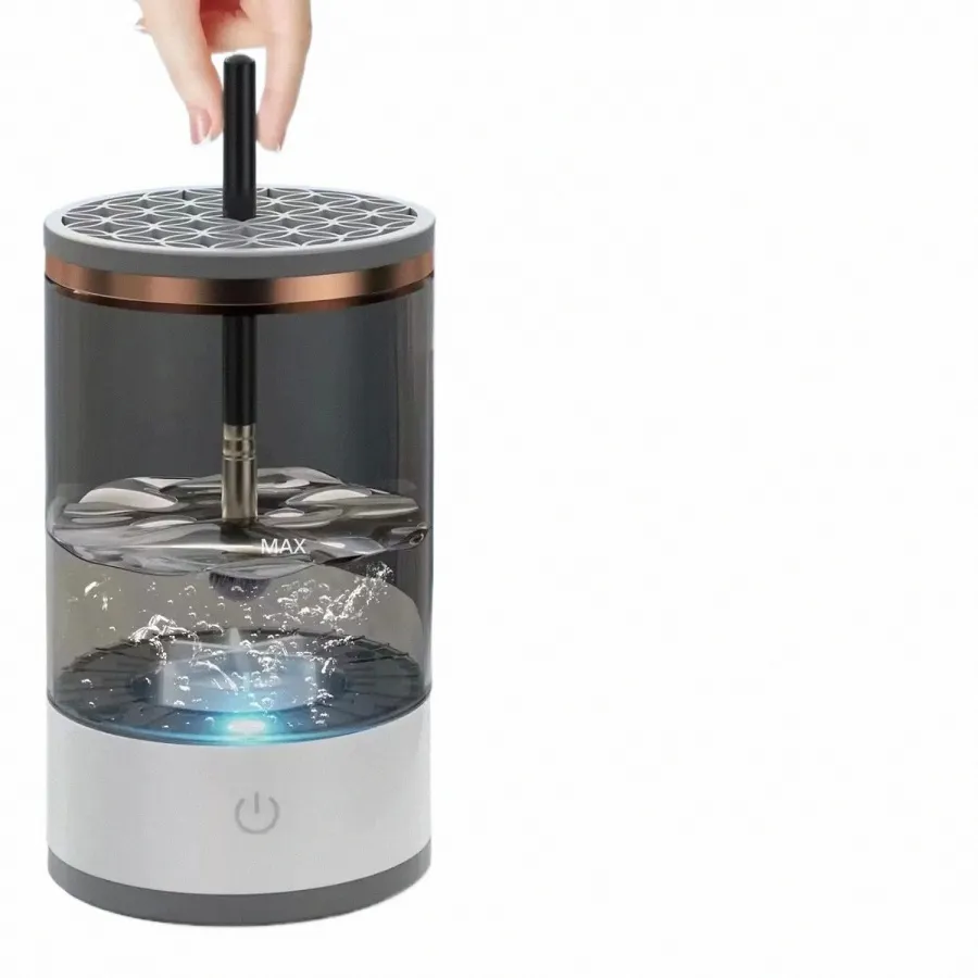 Machine de nettoyage de pinceaux de maquillage électrique 3 en 1 : chargement USB, outil de nettoyage à séchage rapide pour pinceaux cosmétiques automatiques e5oI #