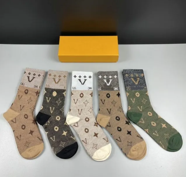 Multicolor Fashion Designer Mens Socks Women Men High Quality Cotton All-match Classic Ankle Breathable Mixing Football Basketball Socks Wholesale CNDTIEWSH