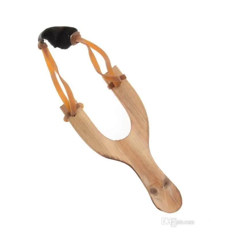 Träintressant slingshot utomhus sträng kidgummi roliga topp leksaker skott material jakt k0353 skytte sling traditionella rekvisita qqnk