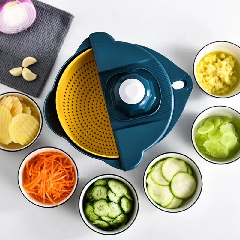 Multifunctional Bowl Shape Kitchen Grater Cutter Potato Vegetable Slicer Strong Blade Kitchen Supplies for Cutting Potatoes