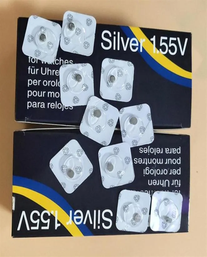 100pcs lot high quality 337 battery SR416SW button cell batteries 1 55V Oxide Silver battery for invisible earpiece watch toys LED8589115