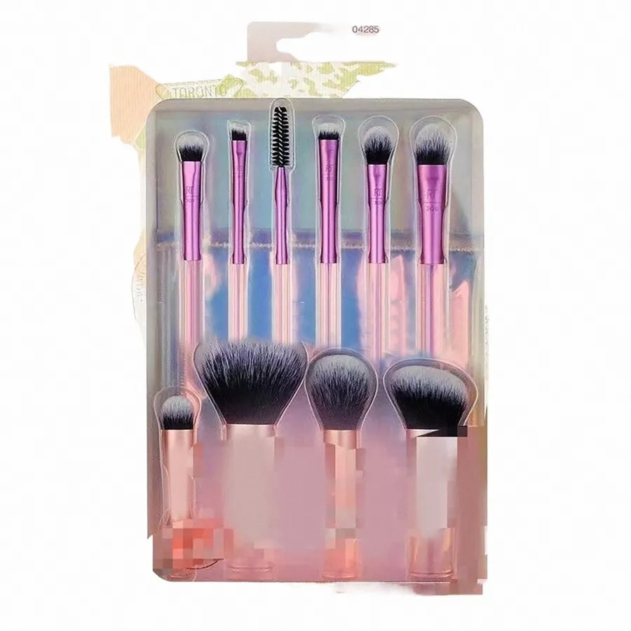 10pcs Mini pinceau de maquillage ombre à paupières ensemble de pinceaux cosmétiques de voyage portables Kit pour outils de maquillage pratiques A8j1 #