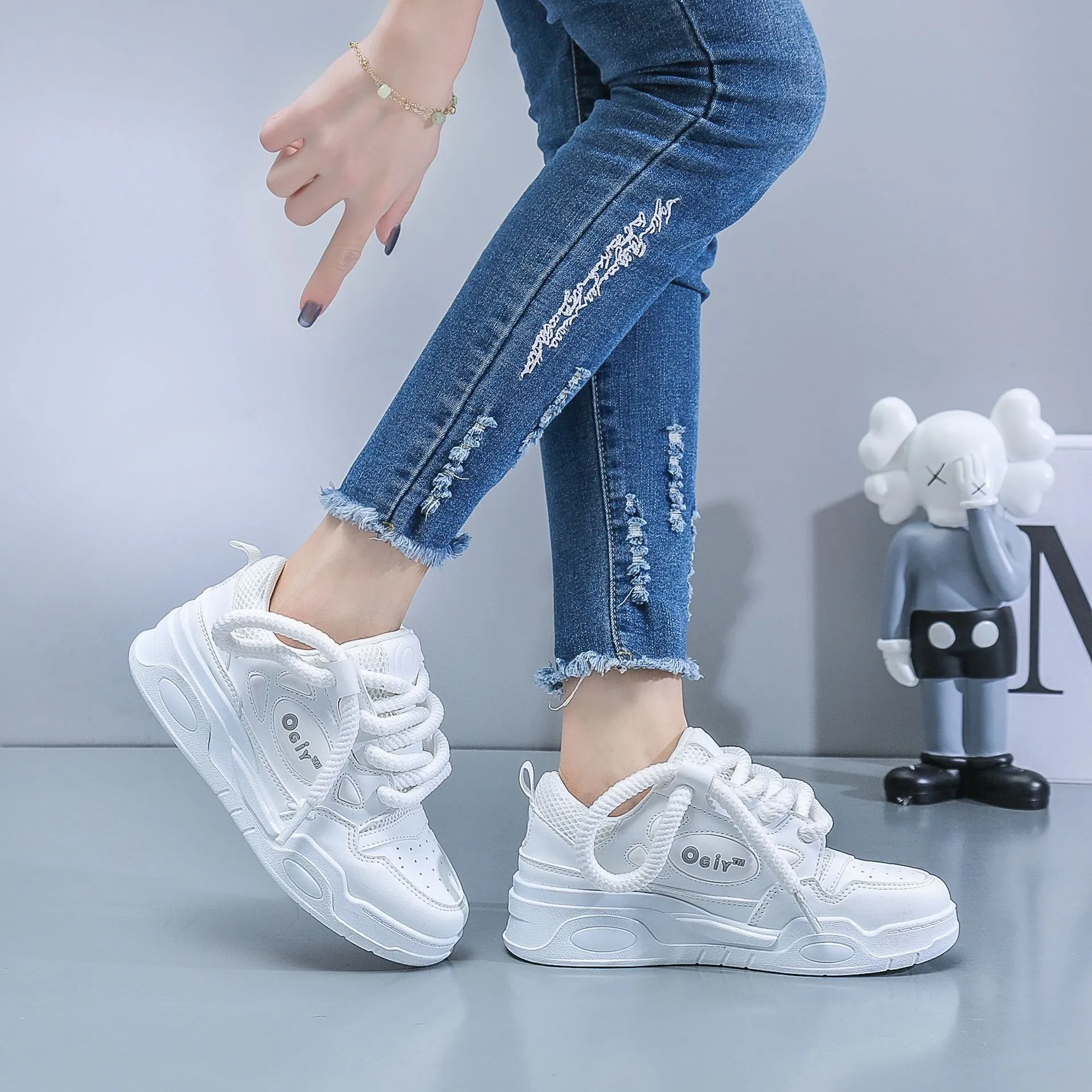 Baby blue platform sneakers clearance