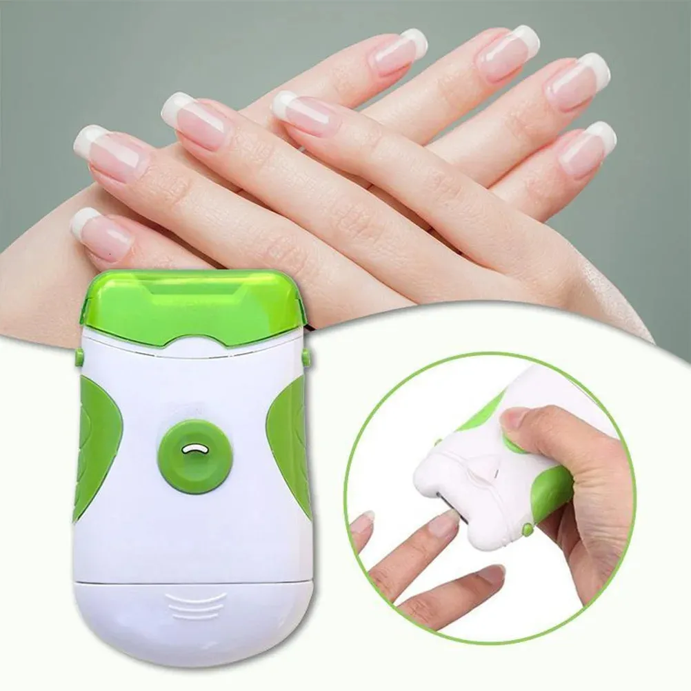 Elektrische nageltrimmer en nagelvijl Elektronische manicure pedicure gereedschap Nagelknipper Groene kleur voor meisjes Jongens Geschenken 240307