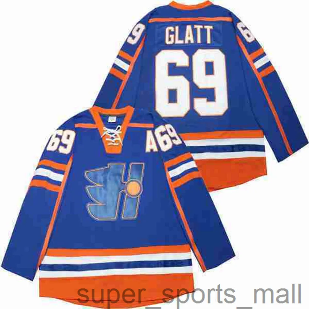 إصدار فيلم الهوكي قمصان 69 Goon Doug Glatt Halifax Highlanders Hockey Jersey