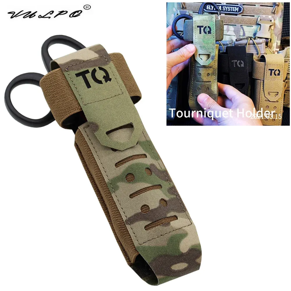 Väskor Vulpo Tactical Tourniquet Pouch EMT Trauma Medical Shear Pouch Holder Molle Cat TQ förvaringspåse jakt Västutrustning