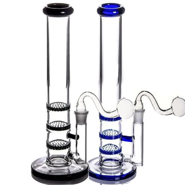 28cm tall Glass Water Bongs Hookahs Shisha Dab Rigs Percolator Water Pipes Smoking Accessory with 14mm Bowl