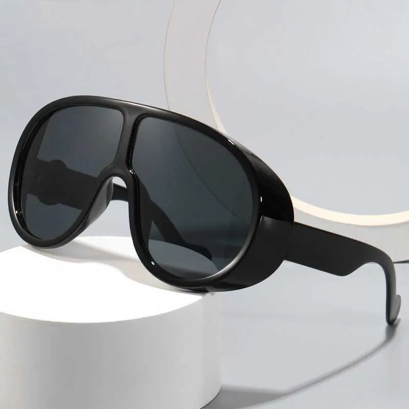 Lunettes de soleil à monture surdimensionnée pour hommes et femmes, niche tendance, style punk, personnalisées, nouvelle collection