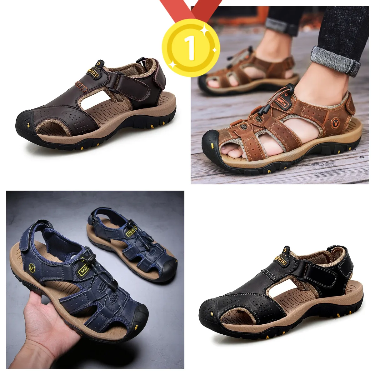 outdoor summer leisure foreskin sandals men's style GAI brand waterproof male new arrival Sports cool Extra Large 2024 Eur38-48