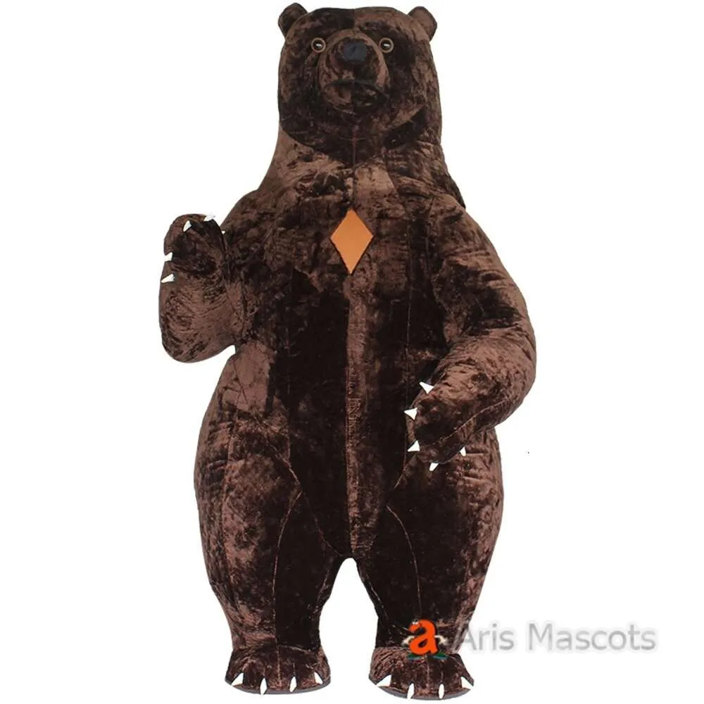 Roaring Bear Costume Fun, Adult Walking Mascot Suit With Blow Up Body