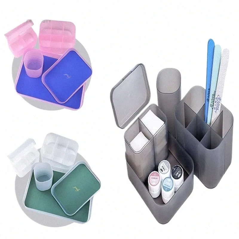5 teile/satz Maniküre Nail art Werkzeuge Lagerung Box Make-Up Organizer Nagellack Pinsel Lippenstift Halter Werkzeuge Ctainer Hause Accories C26T #